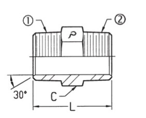 Milton 647-1 3/8 MNPT x 1/2 MNPT Hex Nipple Hose Fitting (Box of 5